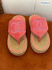 CHANEL | Wicker Sandals In Pink - 4