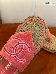 CHANEL | Wicker Sandals In Pink - 6