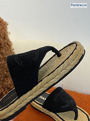 CHANEL | Wicker Sandals In Black - 2