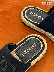CHANEL | Wicker Sandals In Black - 4