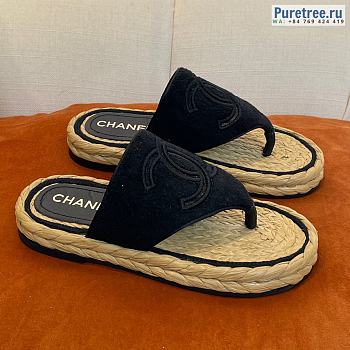 CHANEL | Wicker Sandals In Black