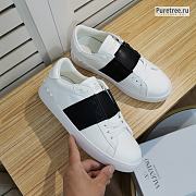 VALENTINO | Open Sneaker In Calfskin Leather Black - 4