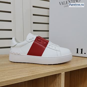 VALENTINO | Open Sneaker In Calfskin Leather Red