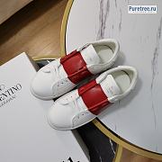 VALENTINO | Open Sneaker In Calfskin Leather Red - 5