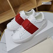 VALENTINO | Open Sneaker In Calfskin Leather Red - 4