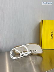 FENDI | O’Lock Thong Sandals White - 2