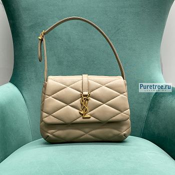 YSL | Le 57 Shoulder Bag In Beige Quilted Lambskin - 24 x 18 x 5.5cm