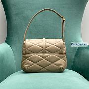YSL | Le 57 Shoulder Bag In Beige Quilted Lambskin - 24 x 18 x 5.5cm - 2