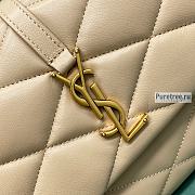 YSL | Le 57 Shoulder Bag In Beige Quilted Lambskin - 24 x 18 x 5.5cm - 3