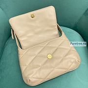 YSL | Le 57 Shoulder Bag In Beige Quilted Lambskin - 24 x 18 x 5.5cm - 4