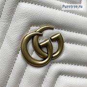 GUCCI | GG Marmont Mini Bucket Bag White Leather ‎575163 - 19 x 17 x 10.5cm - 5