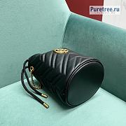 GUCCI | GG Marmont Mini Bucket Bag Black Leather ‎575163 - 19 x 17 x 10.5cm - 3