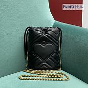 GUCCI | GG Marmont Mini Bucket Bag Black Leather ‎575163 - 19 x 17 x 10.5cm - 6