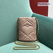 GUCCI | GG Marmont Mini Bucket Bag Beige Leather ‎575163 - 19 x 17 x 10.5cm - 6