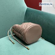 GUCCI | GG Marmont Mini Bucket Bag Beige Leather ‎575163 - 19 x 17 x 10.5cm - 4