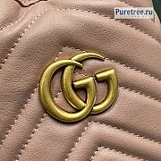 GUCCI | GG Marmont Mini Bucket Bag Beige Leather ‎575163 - 19 x 17 x 10.5cm - 3