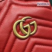 GUCCI | GG Marmont Mini Bucket Bag Red Leather ‎575163 - 19 x 17 x 10.5cm - 2