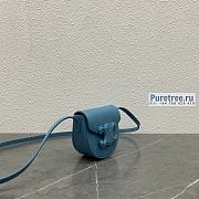 CELINE | Mini Besace Cuir Triomphe In Blue Smooth Calfskin - 11 x 10 x 5cm - 5