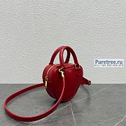 CELINE | Medium Celine Heart In Red Smooth Calfskin - 14.5 x 12 x 5cm - 3