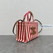  CELINE | Small Cabas Thais In Striped Textile And Calfskin - 29 x 19 x 13cm - 4