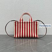  CELINE | Small Cabas Thais In Striped Textile And Calfskin - 29 x 19 x 13cm - 2