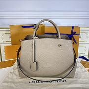 Louis Vuitton | Montaigne MM Beige Leather M41048 - 1