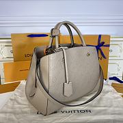 Louis Vuitton | Montaigne MM Beige Leather M41048 - 3