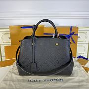 Louis Vuitton | Montaigne MM Black Leather M41048 - 1