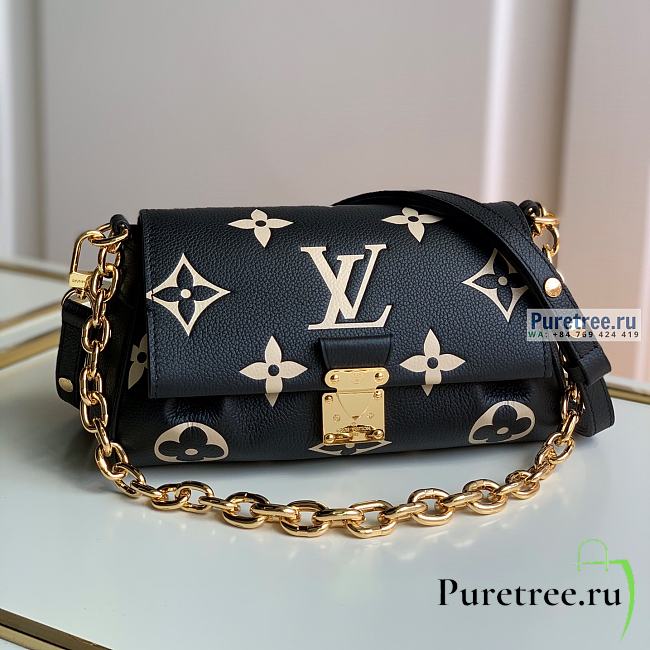 Louis Vuitton | Favorite Bag Black Bicolor Monogram Leather M45859 - 24 x 14 x 9cm - 1