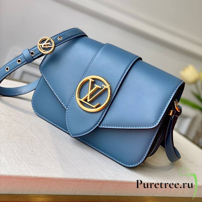 Louis Vuitton | Pont 9 Blue Smooth Calfskin M55947 - 23 x 15 x 8cm - 1