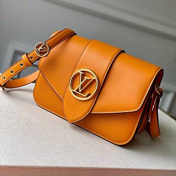 Louis Vuitton | Pont 9 Orange Smooth Calfskin M55946 - 23 x 15 x 8cm