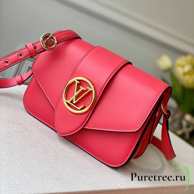 Louis Vuitton | Pont 9 Pink Smooth Calfskin M55948 - 23 x 15 x 8cm - 1