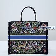 DIOR | Large Book Tote Blue D-Constellation Embroidery - 42cm - 4