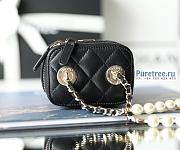 CHANEL | Small Vanity With Pearl Chain Black Lambskin - 8.5 x 11 x 7cm - 3