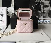CHANEL | Small Vanity With Pearl Chain Pink Lambskin - 8.5 x 11 x 7cm - 2