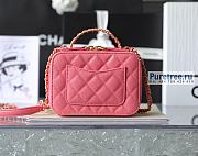 CHANEL | 22 Small Vanity Case Coral Pink Grained Calfskin AS3221 - 13 x 17.5 x 7.5cm - 2