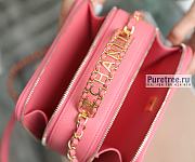 CHANEL | 22 Small Vanity Case Coral Pink Grained Calfskin AS3221 - 13 x 17.5 x 7.5cm - 3