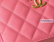 CHANEL | 22 Small Vanity Case Coral Pink Grained Calfskin AS3221 - 13 x 17.5 x 7.5cm - 4