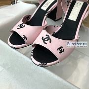 CHANEL | 22 Sandals Light Pink Printed Lambskin - 6.5cm - 2