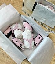 CHANEL | 22 Sandals Light Pink Printed Lambskin - 6.5cm - 6
