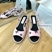CHANEL | 22 Sandals Light Pink Printed Lambskin - 3cm - 2