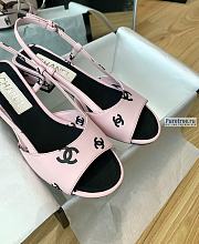 CHANEL | 22 Sandals Light Pink Printed Lambskin - 3cm - 3