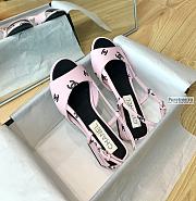 CHANEL | 22 Sandals Light Pink Printed Lambskin - 3cm - 4
