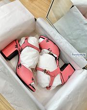 CHANEL | 22 Sandals Pink Printed Lambskin - 6.5cm - 3