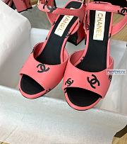 CHANEL | 22 Sandals Pink Printed Lambskin - 6.5cm - 5