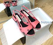 CHANEL | 22 Sandals Pink Printed Lambskin - 3cm - 1