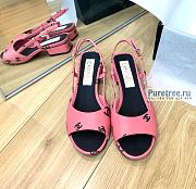 CHANEL | 22 Sandals Pink Printed Lambskin - 3cm - 3