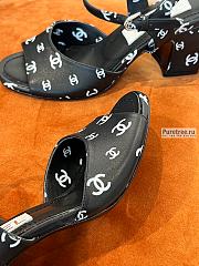 CHANEL | 22 Sandals Black Printed Lambskin - 6.5cm - 5