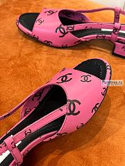 CHANEL | 22 Sandals Dark Pink Printed Lambskin - 3cm - 6
