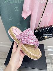 CHANEL | Sandals Pink Fabric - 6